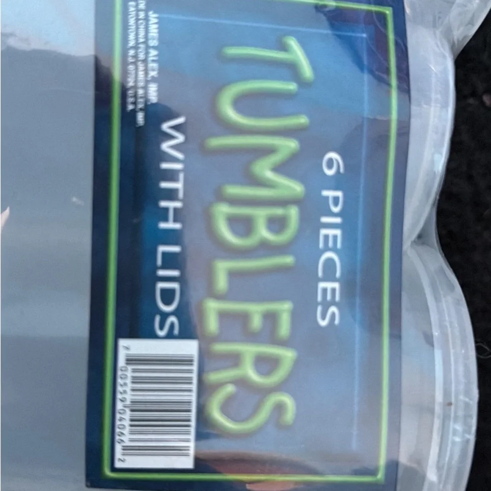 Tumblers with Lids - Pack of 6 Clear Plastic Party Cups